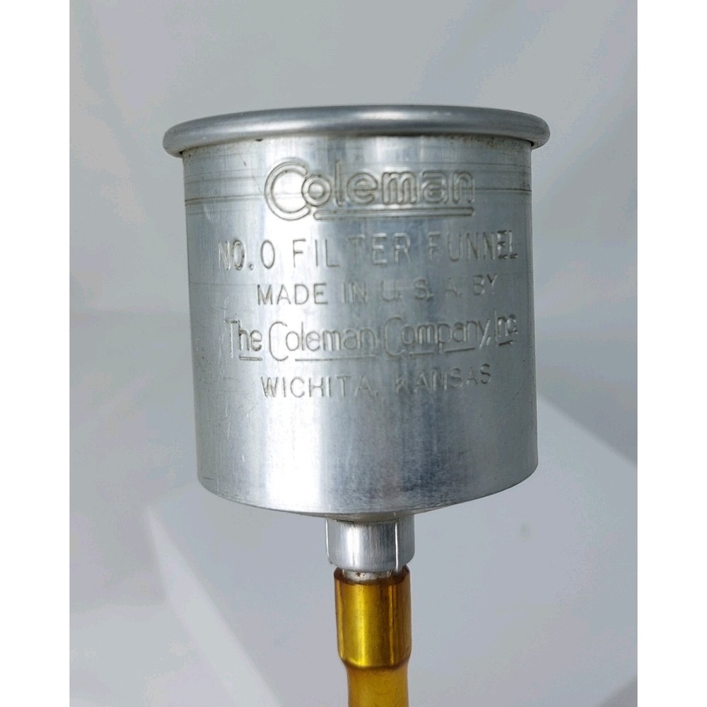 Vintage Coleman No. 0 Filter Funnel Galvanized Aluminum Made USA Lantern Stove